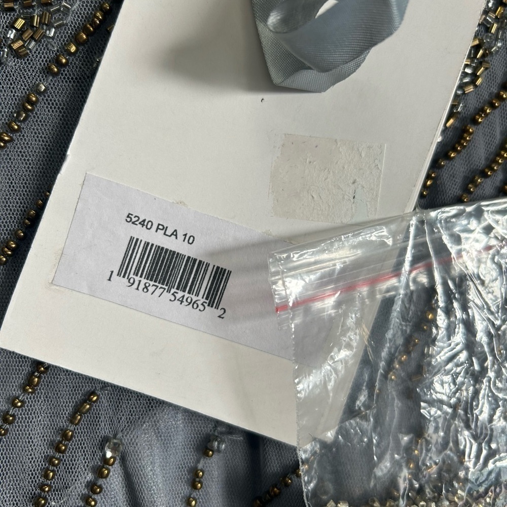 Mac Duggal 5240 NWT Long Sleeve Beaded Column Gown - Picture 6 of 14